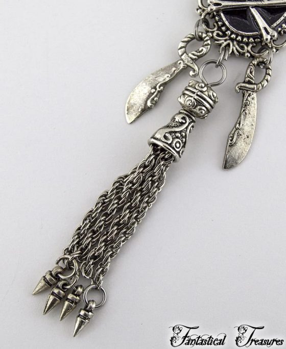 Unique pirate earrings chain tassel